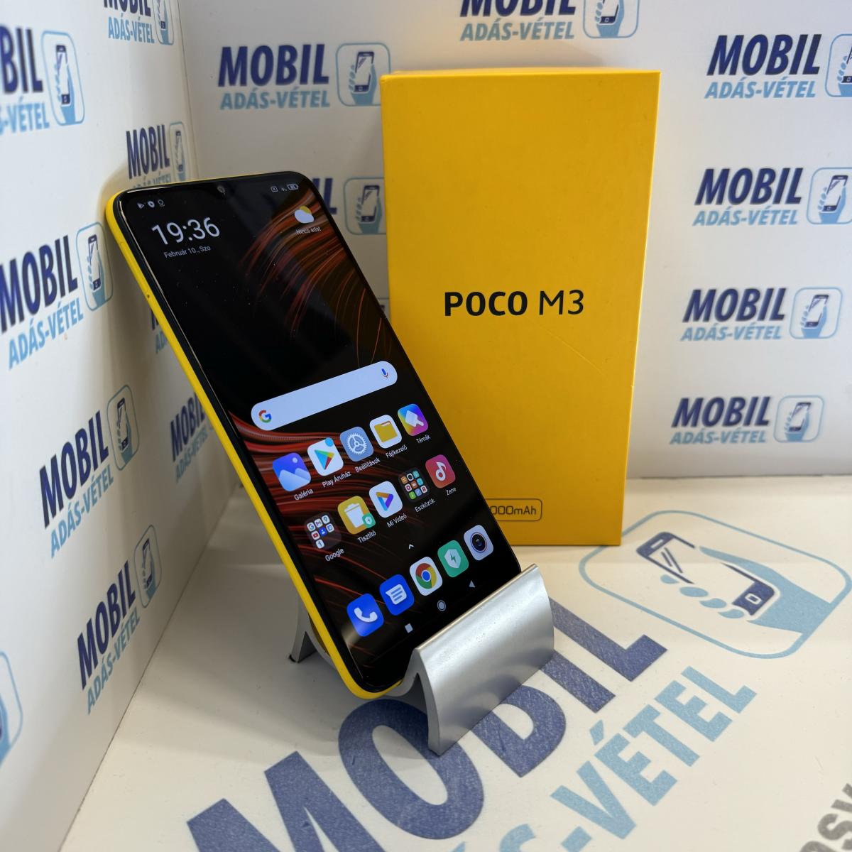 Xiaomi Poco M3 Kártyafüggetlen 128 GB, 12 hó garancia