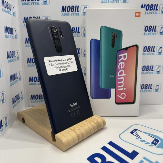 Xiaomi Redmi 9 Kártyafüggetlen 64 GB, 12 hó garancia