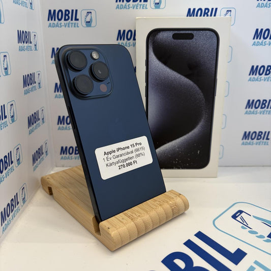 Apple iPhone 15 Pro Kártyafüggetlen 128 GB, 12 hó garancia