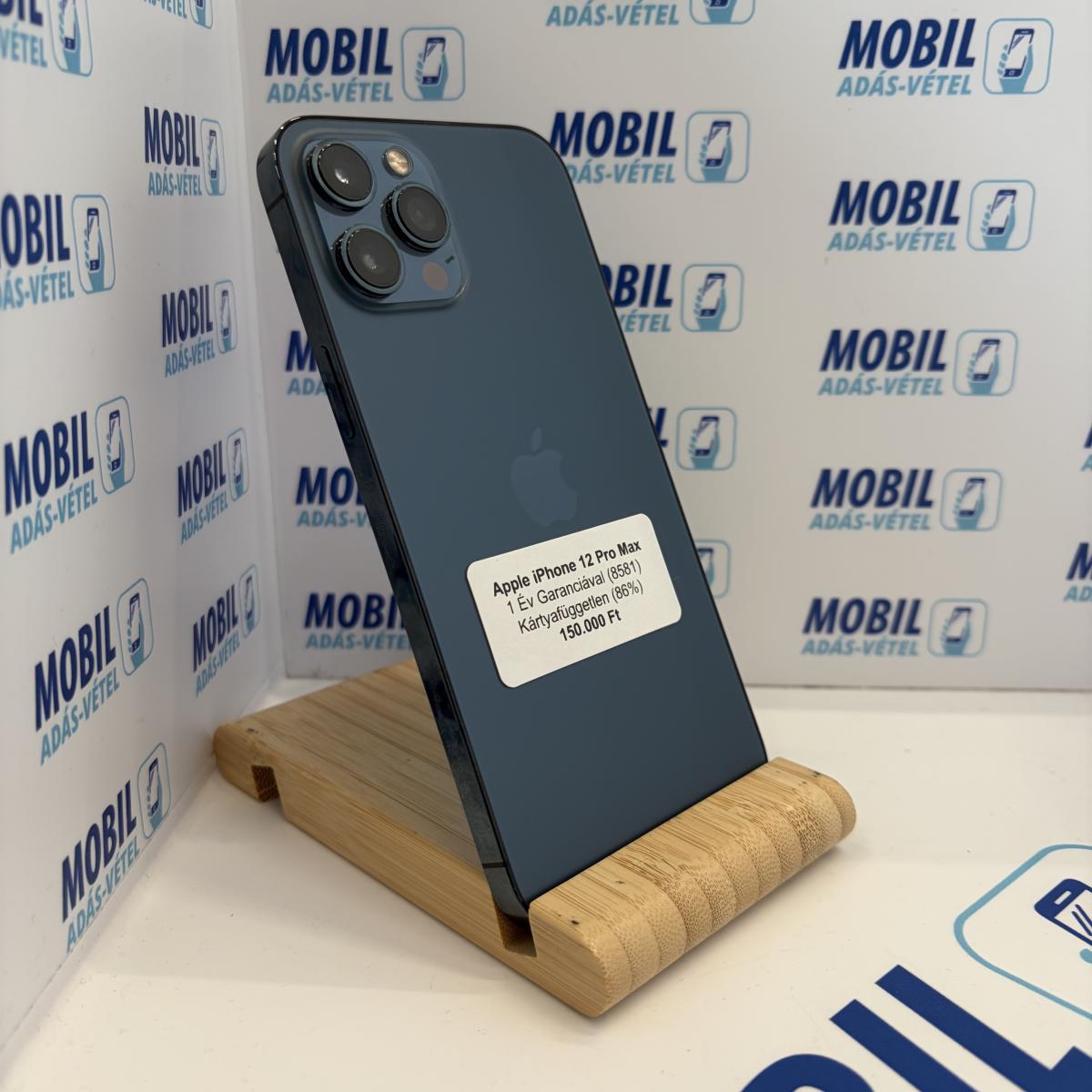 Apple iPhone 12 Pro Max Kártyafüggetlen 128 GB, 12 hó garancia