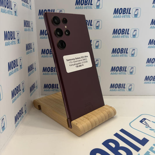 Samsung Galaxy S22 Ultra 5G Kártyafüggetlen 512 GB, 12 hó garancia