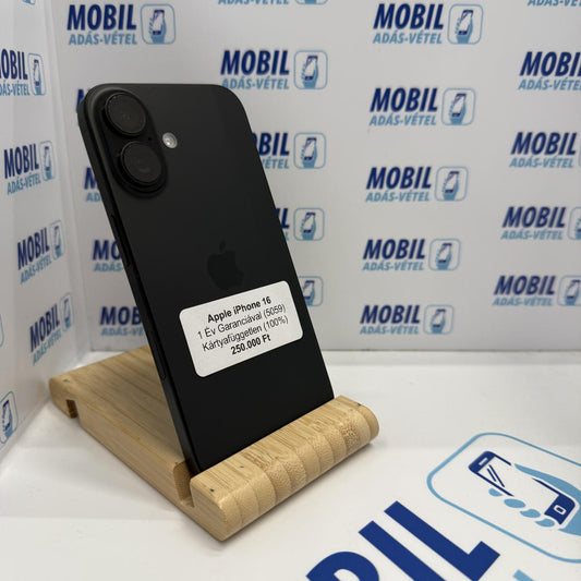 Apple iPhone 16 Kártyafüggetlen 128 GB, 12 hó garancia