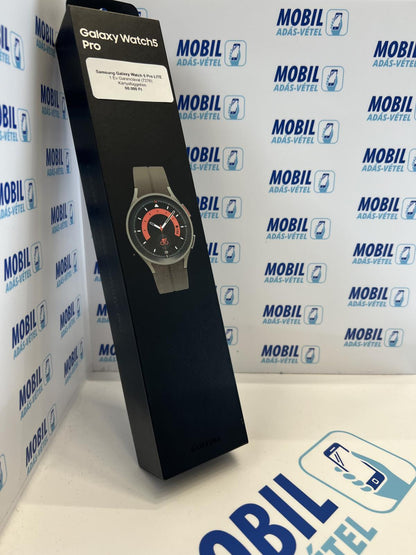 Galaxy Watch 5 pro 45mm Kártyafüggetlen 32 GB, 12 hó garancia, Újszerű