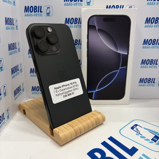 Apple iPhone 16 Pro 256GB, Kártyafüggetlen, 12 hó garancia
