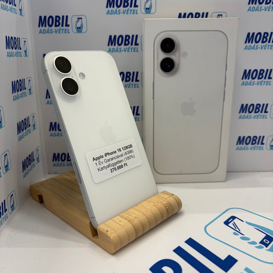 Apple iPhone 16 128GB, Kártyafüggetlen, 12 hó garancia