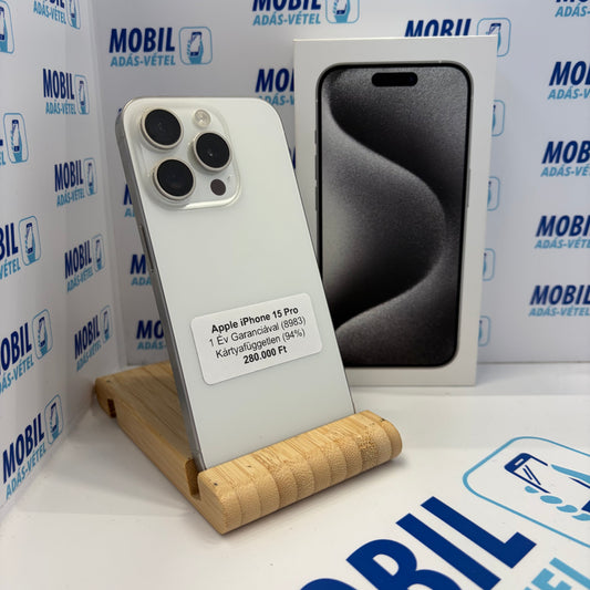 Apple iPhone 15 Pro 128GB, Kártyafüggetlen, 12 hó garancia