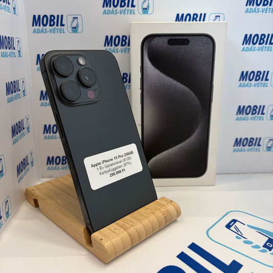 Apple iPhone 15 Pro 256GB, Kártyafüggetlen, 12 hó garancia