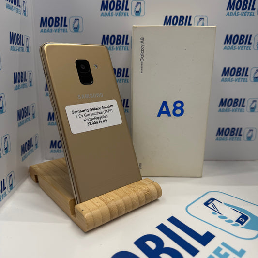 Samsung Galaxy A8 2018 32GB, Kártyafüggetlen, 12 hó garancia